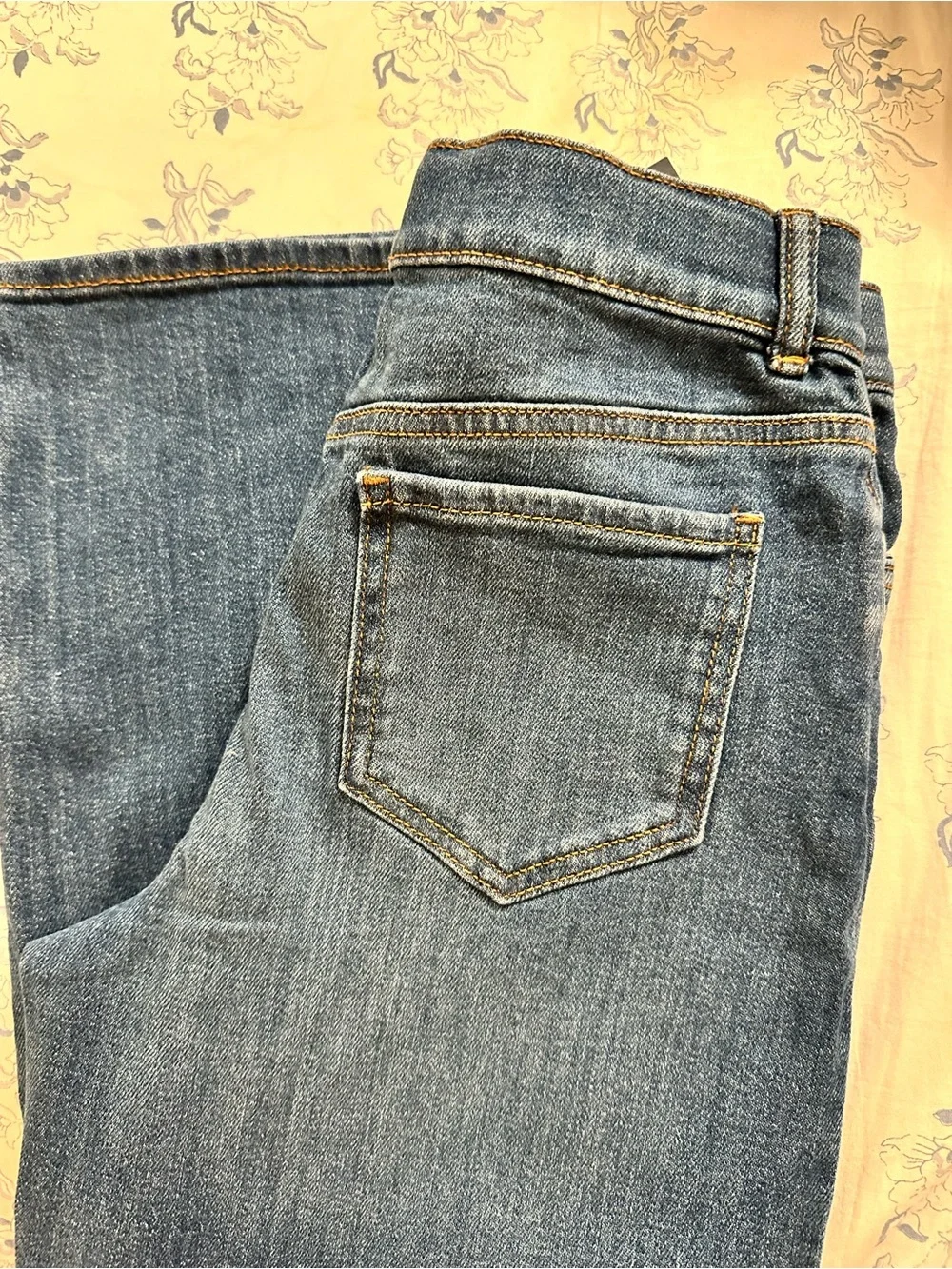 OshKosh Medium Blue girls ' Denim Jeans with Contrast Stitching smoke free home